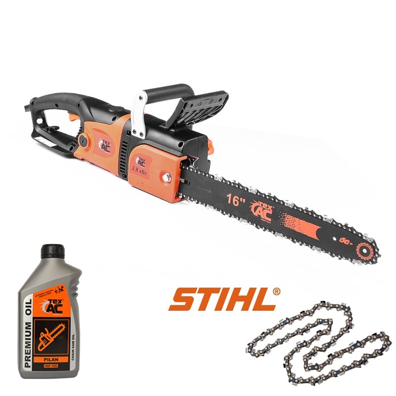 Електрична ланцюгова пила Tex.AC ТА-03-228 + цепь Stihl