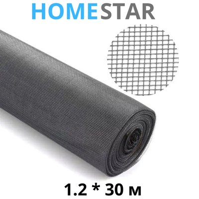 Сітка антимоскітна ТМ HomeStar 1.2*30 м сіра