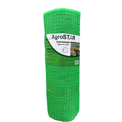 Сітка вольєрна 12*14"AgroStar"0.5*100 м (зелена)