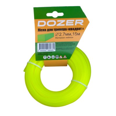 Ліска для тримера DOZER квадрат 2,7мм, 15м