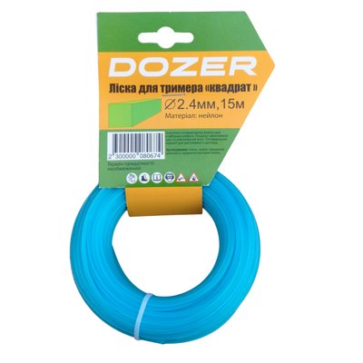Ліска для тримера DOZER квадрат 2,4мм, 15м