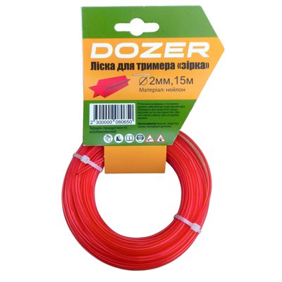 Ліска для тримера DOZER зірка 2мм, 15м