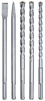Набір бурів і зубил SDS-Max, 5шт, kwb