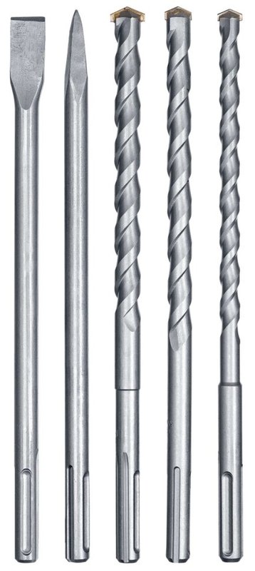 Набір бурів і зубил SDS-Max, 5шт, kwb