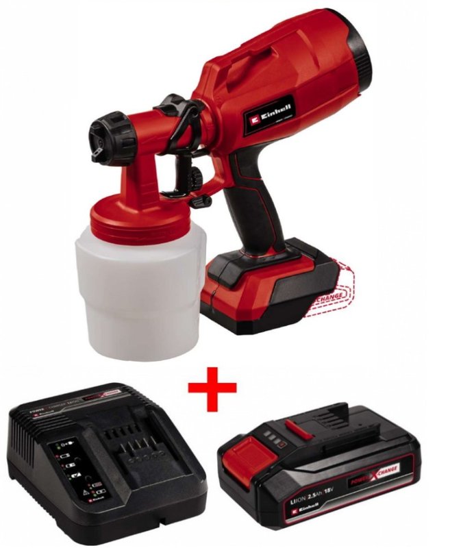 Набір фарборозпилювач акумуляторний Einhell TC-SY 18/60 + Starter Kit 18V 2,5 Ah