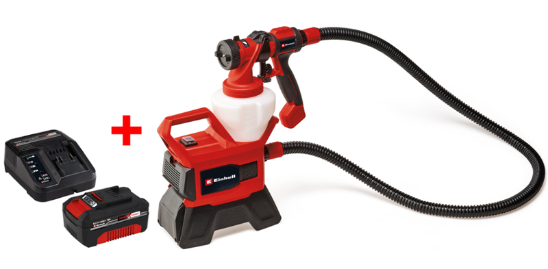 Набір Фарборозпилювач акумуляторний Einhell TE-SY 18/90 Li-Solo + Starter Kit 18V 4,0 Ah