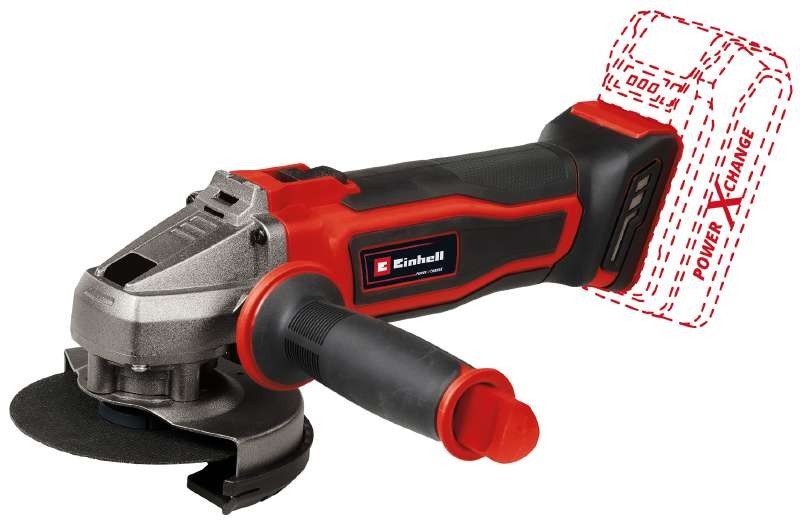 Кутова акумуляторна шліфмашина Einhell TE-AG 18/115-2 Li + зарядне і акумулятор Starter-Kit 18V 5,2 Ah