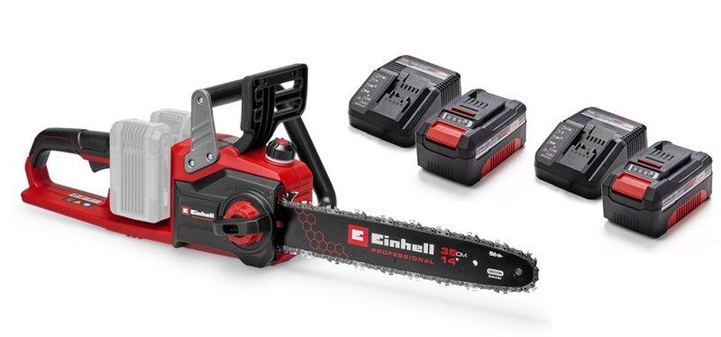 Набір Пила ланцюгова безщіткова Einhell GP-LC 36/35 Li Kit 2х4.0 Ah
