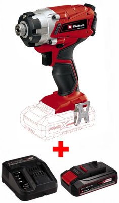 Набір ударна викрутка Einhell TE-CI 18/1 Li Solo + Starter Kit 18V 2,5 Ah