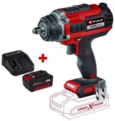Набір ударний гайковерт безщітковий Einhell IMPAXXO 18/450 - Solo + Starter Kit 18V 4,0 Ah