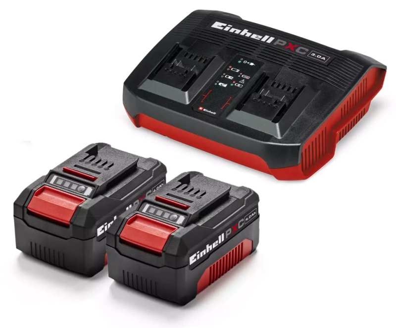 18V 2x4,0Ah Twincharger Kit Einhell Power-X-Change