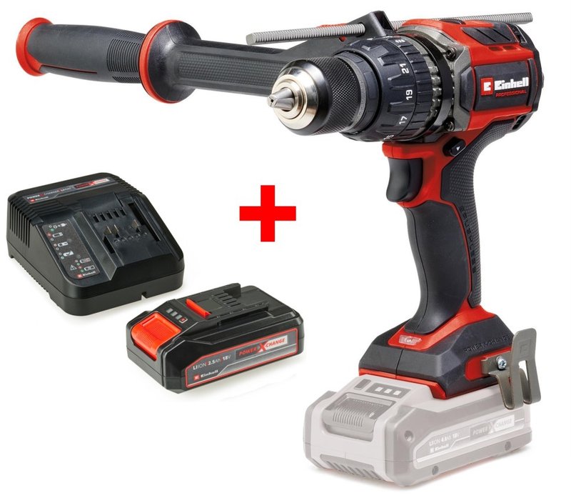 Набір ударний безщітковий акумуляторний шуруповерт Einhell TP-CD 18/120 Li-i BL + Starter-Kit 2.5 Аh