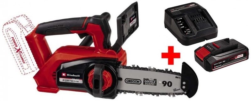 Набір Пила ланцюгова акумуляторна безщіткова Einhell FORTEXXA 18/20 TH - Solo + Starter Kit 18V 2,5 Ah