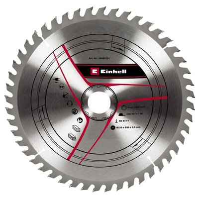 HW/TCT Пильний диск по дереву kwb 250х30x3,2 мм T48