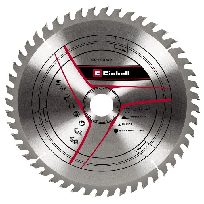 HW/TCT Пильний диск по дереву kwb 250х30x3,2 мм T48