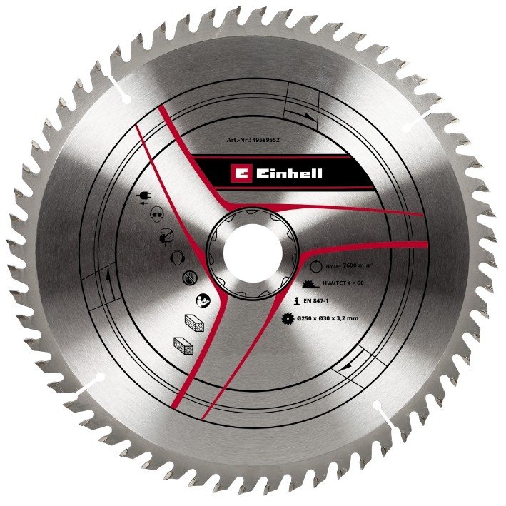 HW/TCT Пильний диск по дереву kwb 250х30x3,2 мм T60
