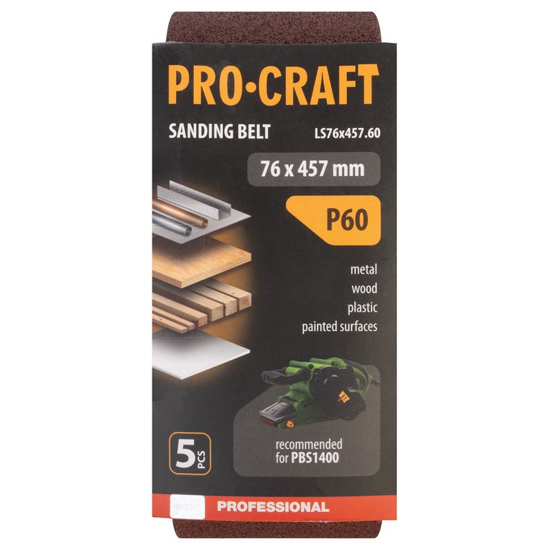 Стрічка шліфувальна Procraft LS76x457.60 (5 шт)
