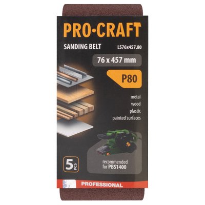 Стрічка шліфувальна Procraft LS76x457.80 (5 шт)
