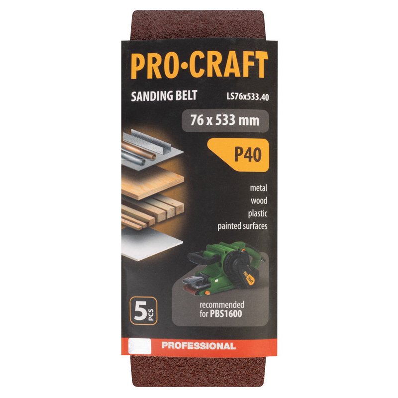 Стрічка шліфувальна Procraft LS76x533.40 (5 шт)