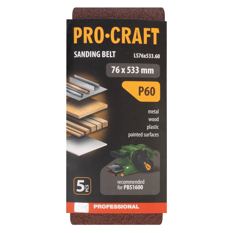 Стрічка шліфувальна Procraft LS76x533.60 (5 шт)