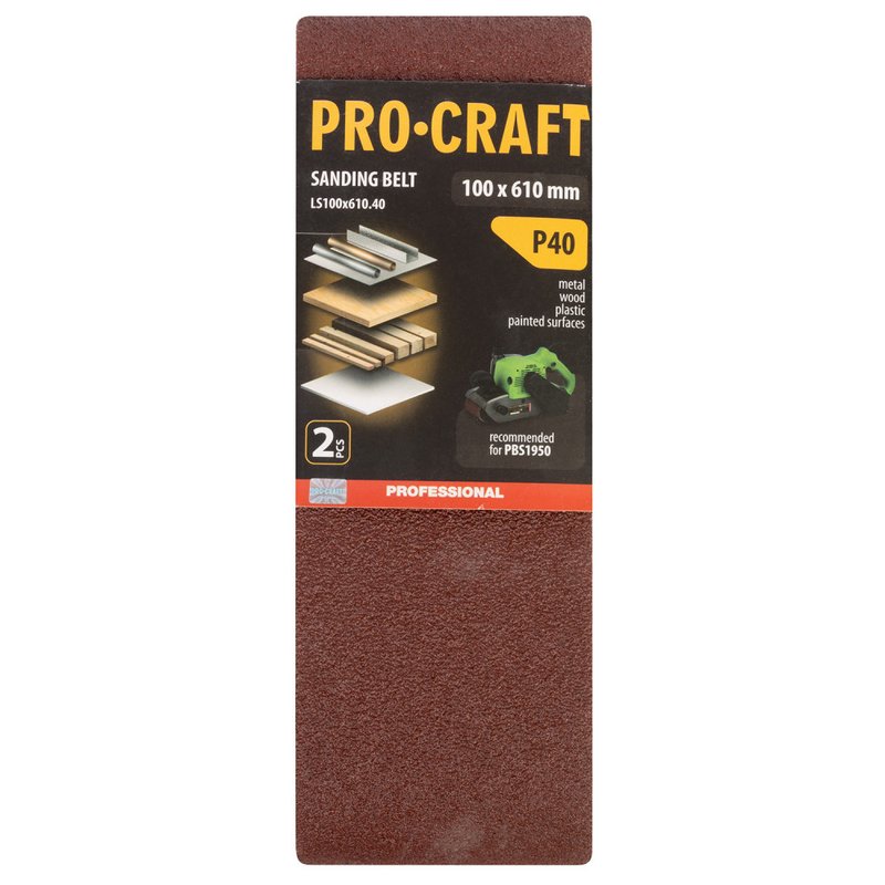 Стрічка шліфувальна Procraft LS100x610.40 (2 шт)