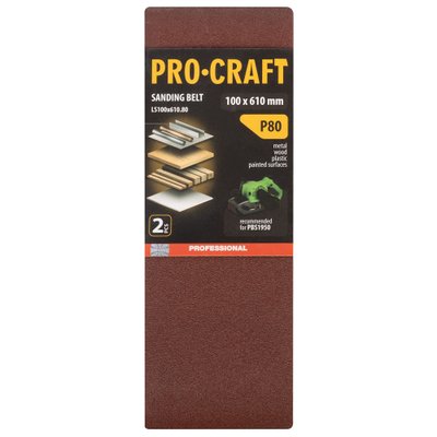 Стрічка шліфувальна Procraft LS100x610.80 (2 шт)