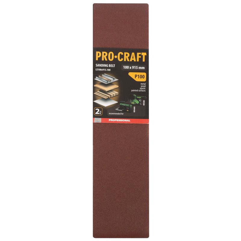 Стрічка шліфувальна Procraft LS100x915.100 (2 шт)