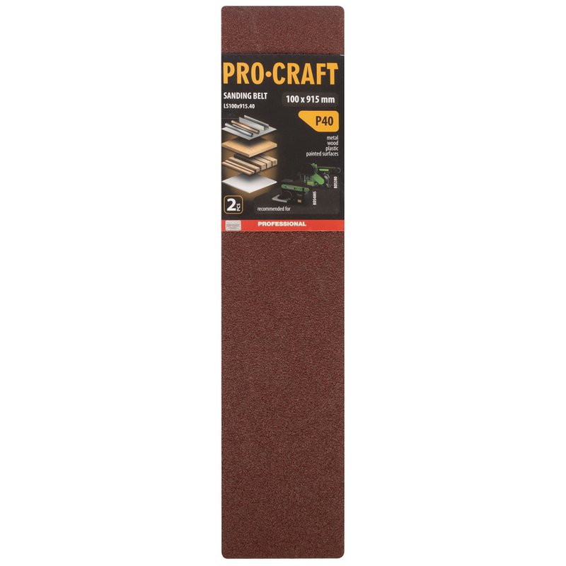 Стрічка шліфувальна Procraft LS100x915.40 (2 шт)