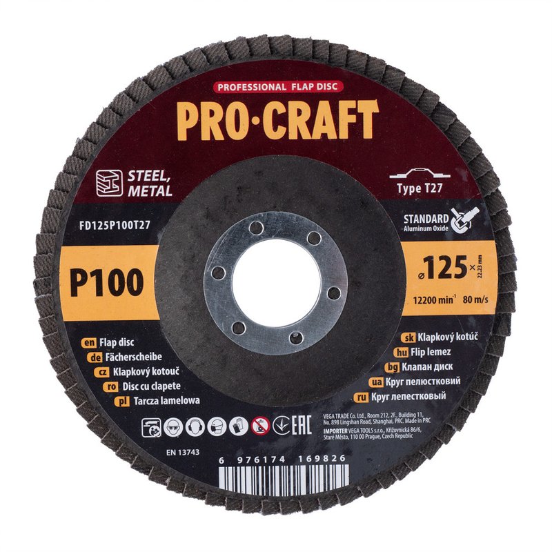 Диск пелюстковий Procraft FD125P100T27 UNIVERSAL
