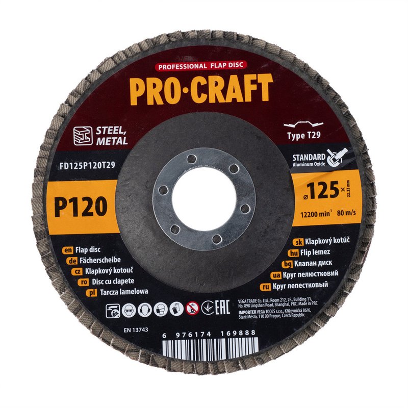Диск пелюстковий Procraft FD125P120T29 UNIVERSAL