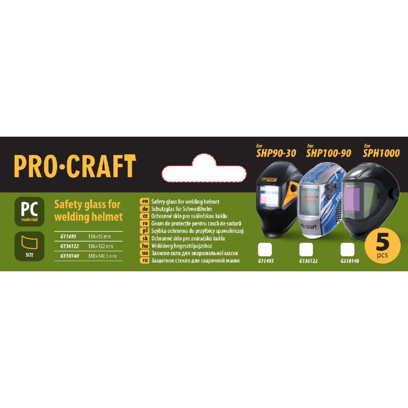 Захисне скло для зварювальної маски Procraft G136122 (SHP100-90)