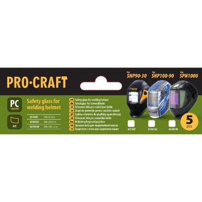 Захисне скло для зварювальної маски Procraft G310140 (SPH1000)