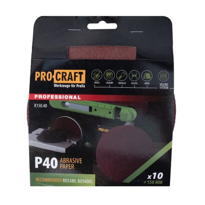 Круг шліфувальний самозачепний Procraft K150.40 UNIVERSAL (набір 10 шт.)