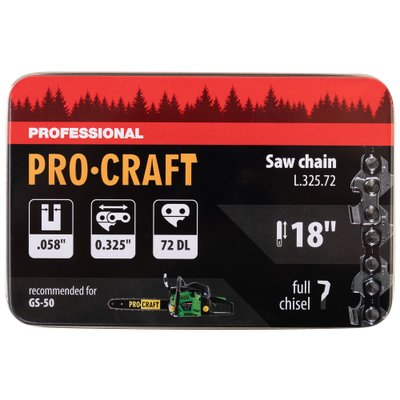 Ланцюг для ланцюгової пили Procraft L-325/72