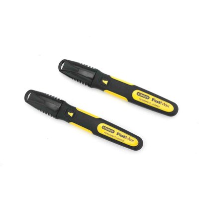 Набор з двох плоских маркерів FatMax® з плоским наконечником і стійким чорним чорнилом STANLEY 0-47-314